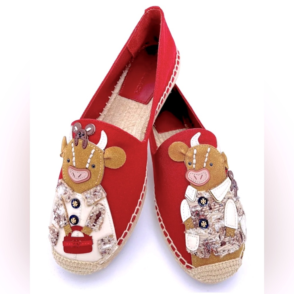 TORY BURCH OZZIE THE OX
ESPADRILLE
CANVAS/SUEDE/PATENT LEATHER UPPER